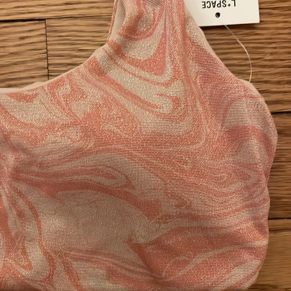 l*space‎ Shimmer All Swirled Up Lizzie Pullover Tank Style Bikini Top